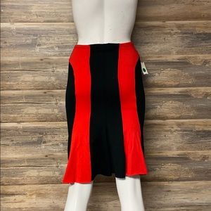 Folter Black & Red Pencil Skirt NWT G10